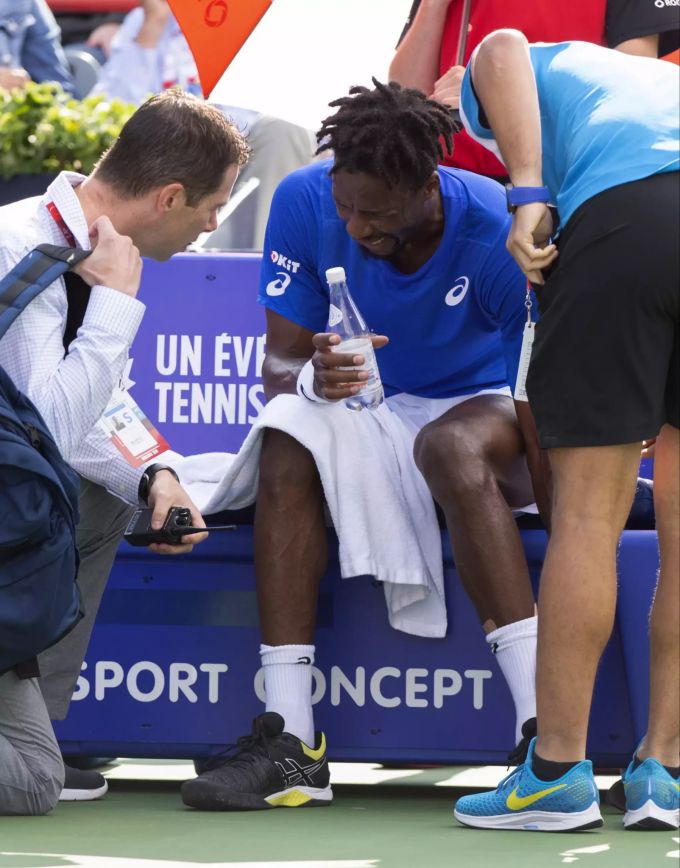 Monfils klagt über Schmerzen im Knöchel. Montreal Tennis