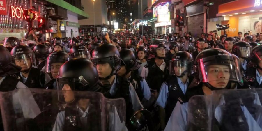 Polizeikräfte in Hongkong