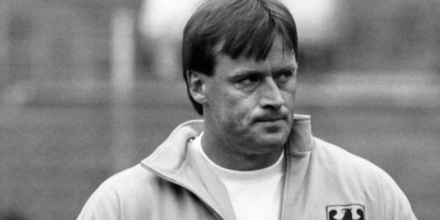 Diskuswerfer Wolfgang Schmidt 1988 beim deutsch-deutschen Leichtathletik-Länderkampf. Foto: Hartmut Reeh