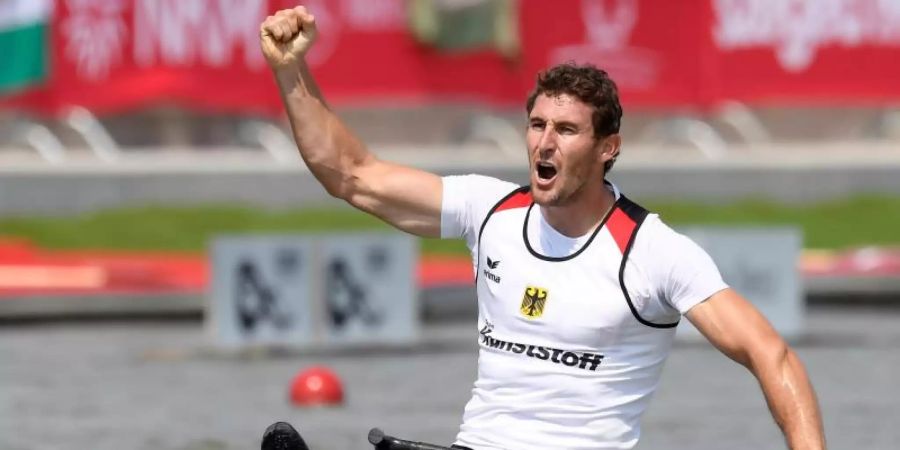 Sebastian Brendel gewann bei der Kanu-WM Gold über die 500 Meter. Foto: Tamas Kovacs/MTI/AP
