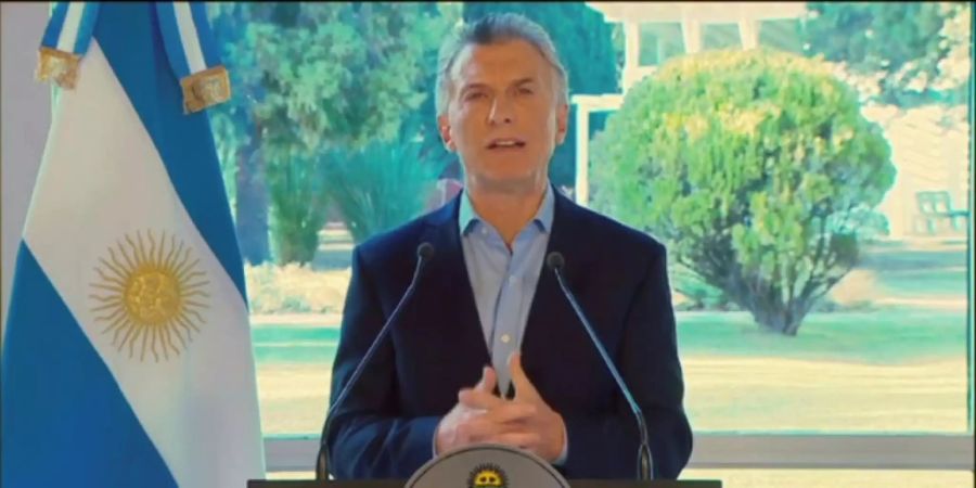 Macri bei seiner TV-Ansprache am Mittwoch