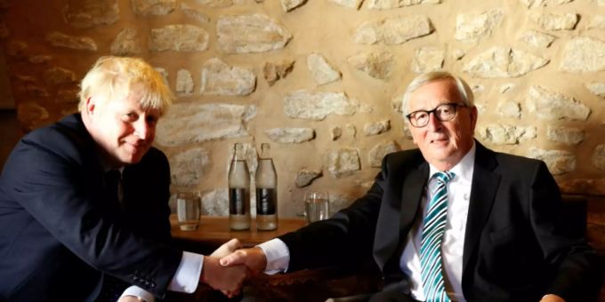 Johnson und Juncker bei Treffen in Luxemburg Johnson und Juncker bei Treffen in Luxemburg