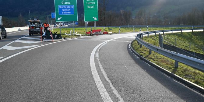 Unfallstelle in Benken