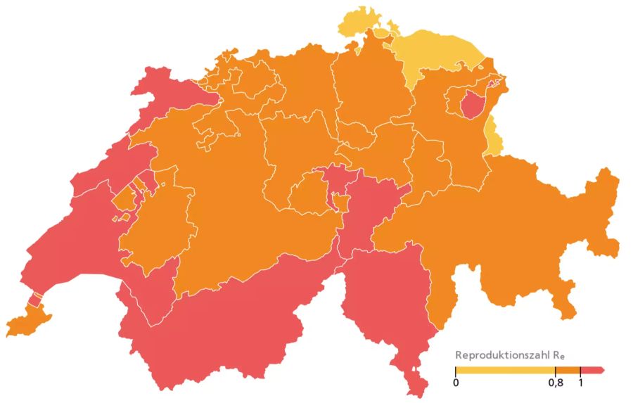 R-Wert Schweiz BAG Reproduktionszahl