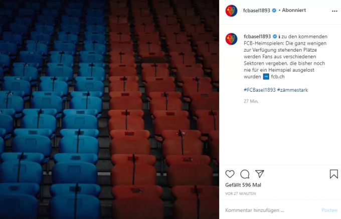 Die wenigen zur Verfügung stehenden Tickets werden unter den Jahreskahrten-Besitzern verlost. fc basel