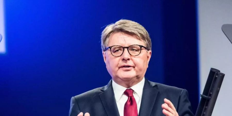 Theodor Weimer, Vorstandsvorsitzender Deutsche Börse AG, bei einer Hauptversammlung der Deutsche Börse AG. Foto: Andreas Arnold/dpa