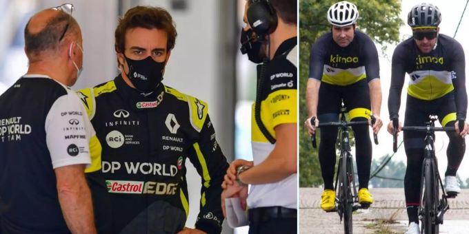Auf dem Velo - Fernando Alonso in der Schweiz von Auto angefahren