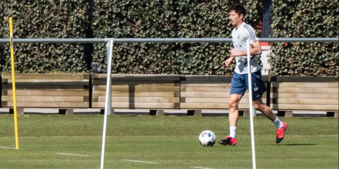 Robert Lewandowski ist wieder im Training bei Bayern München. Robert Lewandowski
