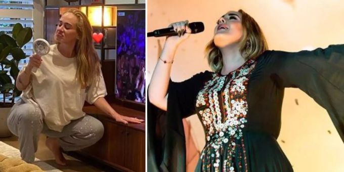 Suff-Post - Hier trinkt megaschlanke Adele ihre Corona-Sorgen weg