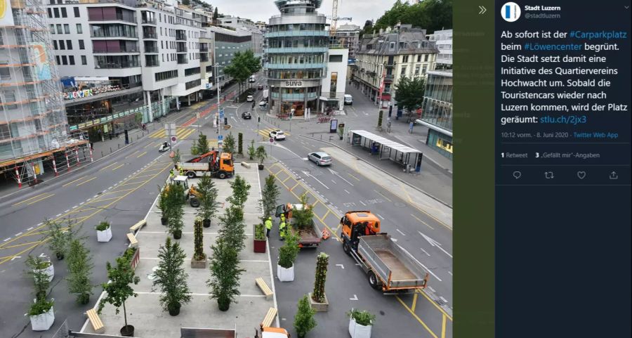 Car-Parkplätze Luzern Coronavirus