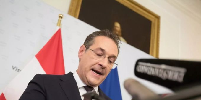 Ex-Vizekanzler Heinz-Christian Strache. freiheitliche partei österreichs