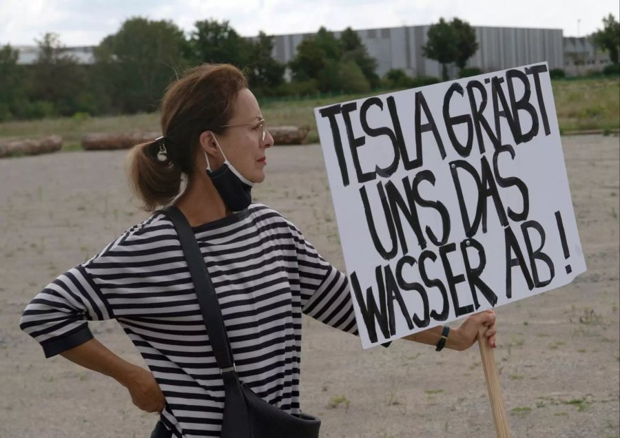 Protest gegen Tesla-Fabrik