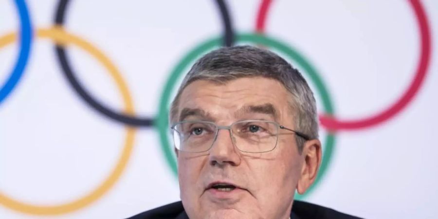 Thomas Bach ist der Präsident des Internationalen Olympischen Komitees. Foto: Jean-Christophe Bott/KEYSTONE/dpa