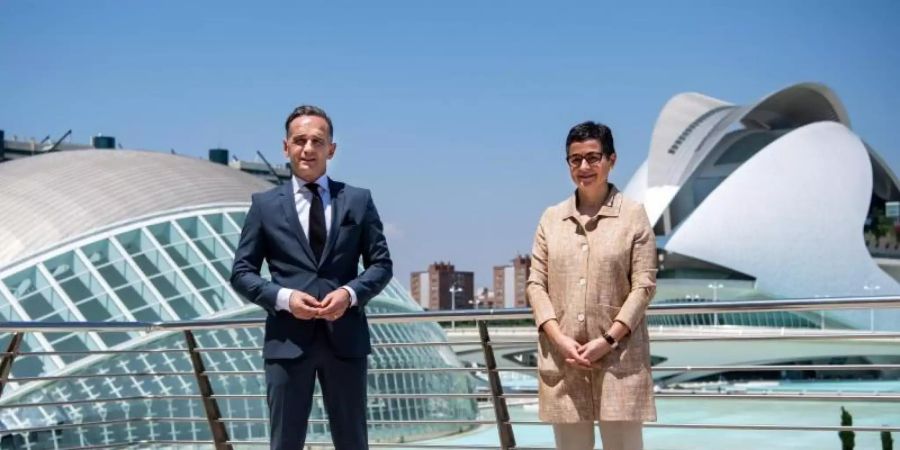 Seit dem 21. Juni hat Spanien seine Grenzen für Touristen wieder geöffnet. Bei einem Besuch überprüfte der deutsche Aussenminister Heiko Maas die Rahmenbedingungen für einen Urlaub in dem Land. Foto: Bernd von Jutrczenka/dpa