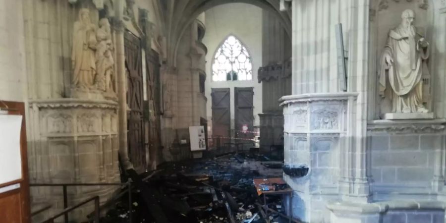 Zerstörung in der Kathedrale von Nantes