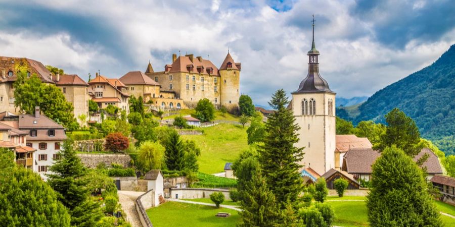 Château de Gruyères Panoramablick