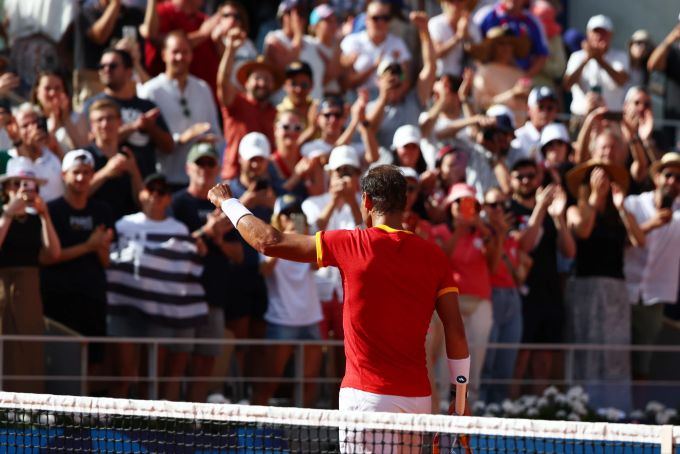 Rafael Nadal hat bei Olympia 2024 das Publikum im Rücken. Rafael Nadal Olympia 2024