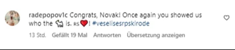 Für die Djokovic-Fans ist klar, welcher Spieler der «GOAT» ist.