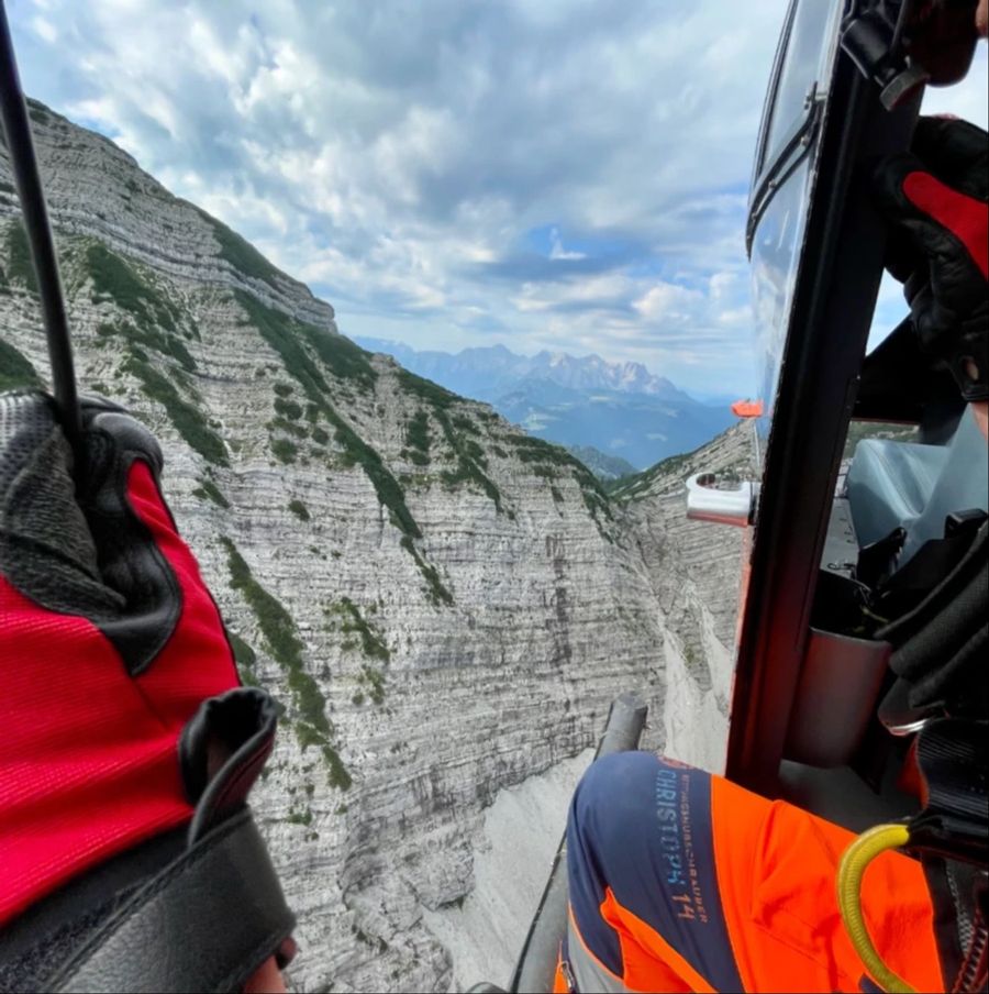 Rettungshelikopter Bergretter