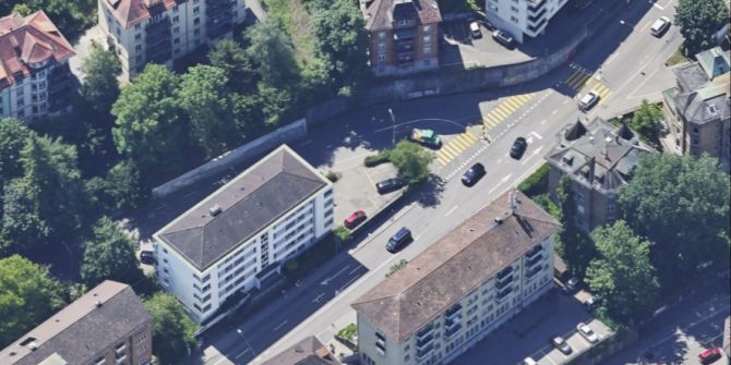 Unfallstelle in St.Gallen
