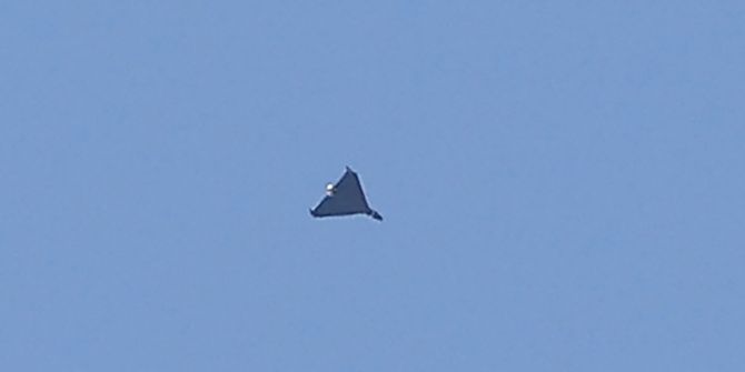 Russische Drohne am Himmel
