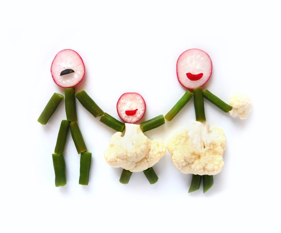 Familie Gemüse Essen Bild