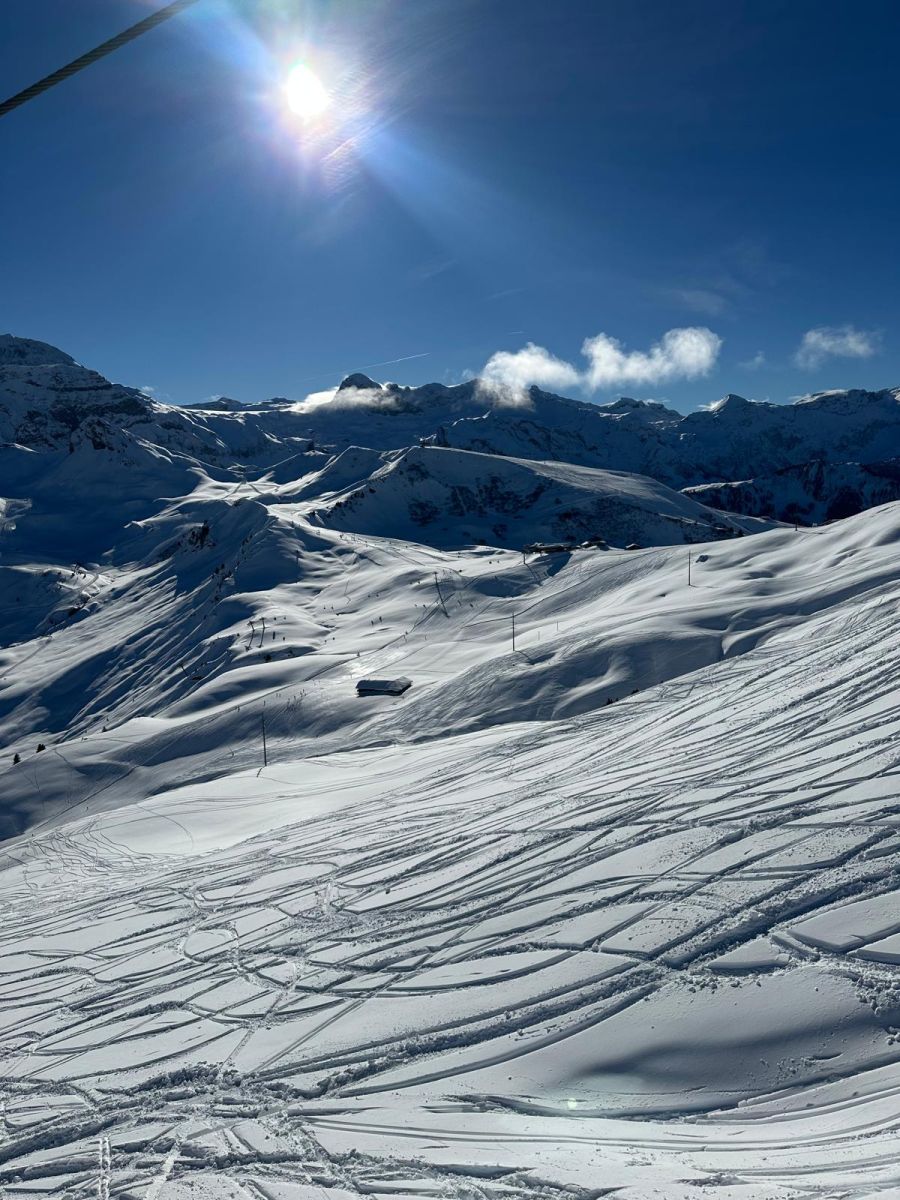 Im Skigebiet Adelboden-Lenk herrschen herrliche Winterverhältnisse,