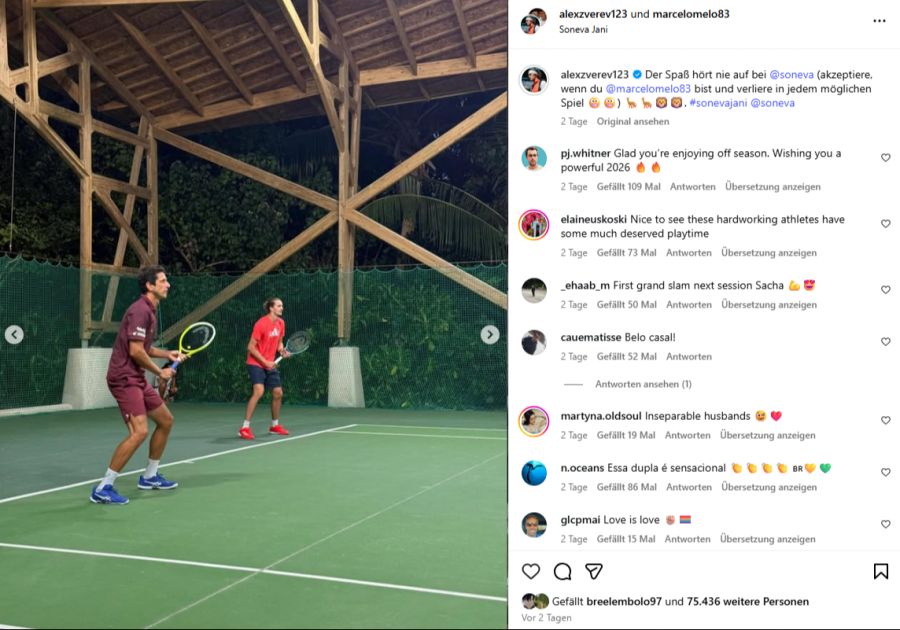 Auf den Malediven spielt Doppelspezialist Marcelo Melo mit Alexander Zverev.