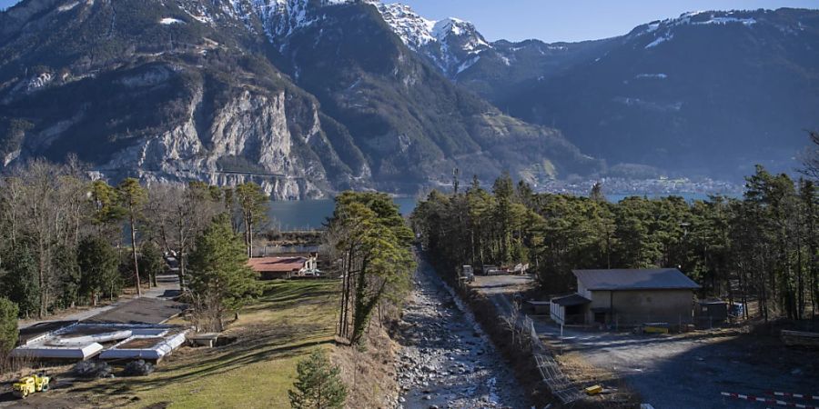 Die Halbinsel Isleten am Urnersee, auf der früher Sprengstoff produziert wurde. (Archivaufnahme)