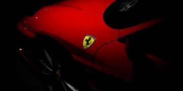 Ferrari, Dunkel, Schatten, Logo, Rot, Sportwagen