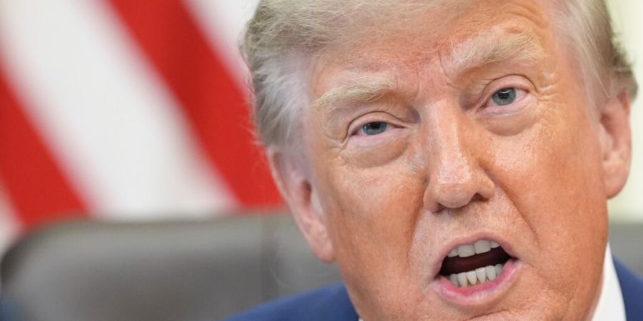 US-Präsident Donald Trump hält im Oval Office des Weißen Hauses eine Rede. Foto: Jacquelyn Martin/AP/dpa