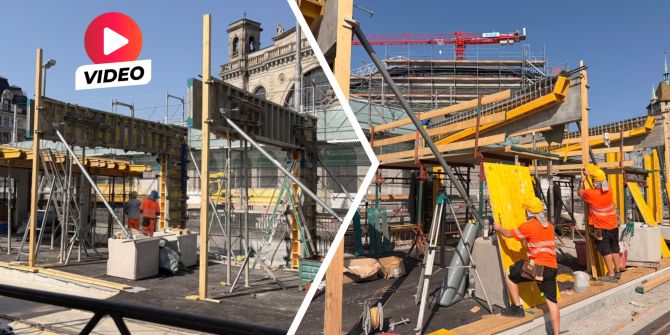 Zürichs Tram-Baustelle am HB