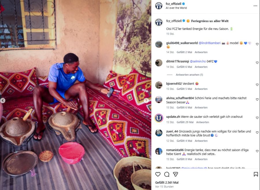 Damienus Reverson erholt sich in den Ferien.