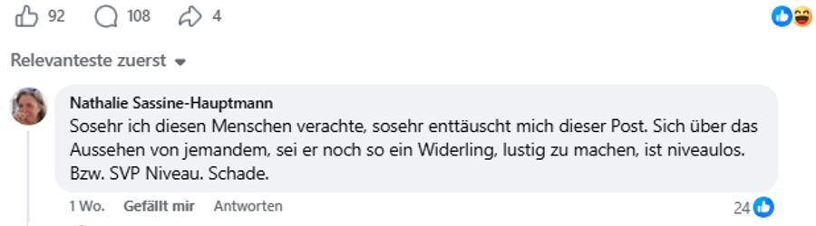 Selbst politische Gegner von Glarner sind empört.