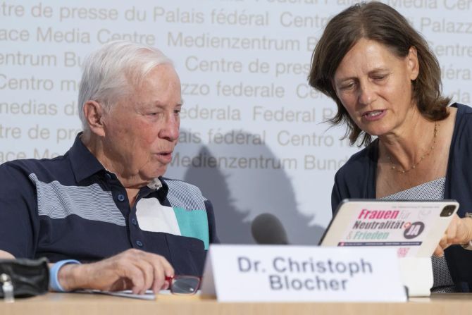 Christoph Blocher Monika Rüegger