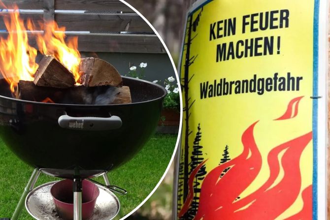 Ist bis auf Weiteres auf dem ganzen Stadtgebiet verboten: Grillieren im Freien mit Holz oder Kohle.
