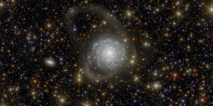 Dieses simulierte Bild zeigt Strukturen im Halo einer Galaxie, die der Milchstrasse ähnelt.