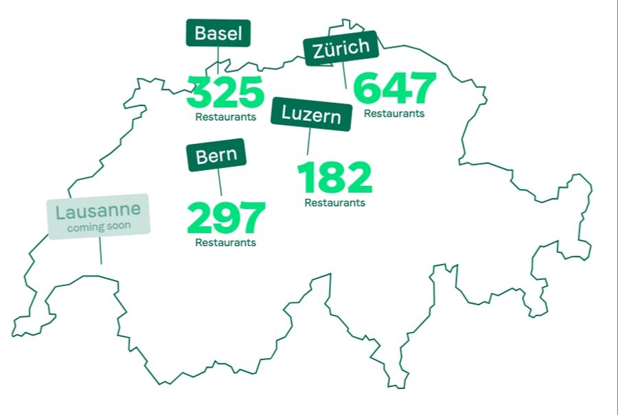 Vier grosse Städte in der Schweiz sind bereits abgedeckt. Bald soll auch Lausanne dazustossen.