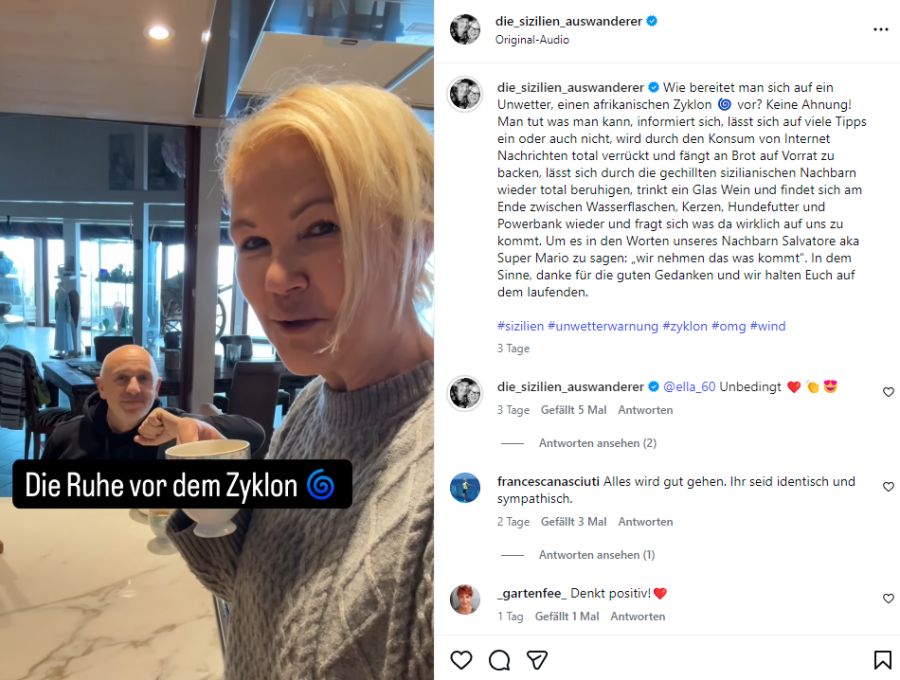 Patrick und Sabina trafen mehrere Sicherheitsvorkehrungen.