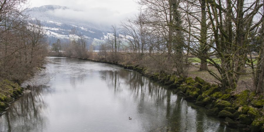 An der Muota, die bei Brunnen in den Vierwaldstättersee mündet, werden an verschiedenen Stellen hydrologische Daten erhoben. (Archivaufnahme)