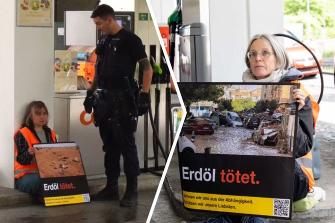 Demo Kriens Tankstelle