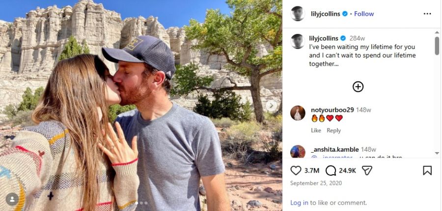 lily collins verlobungsring