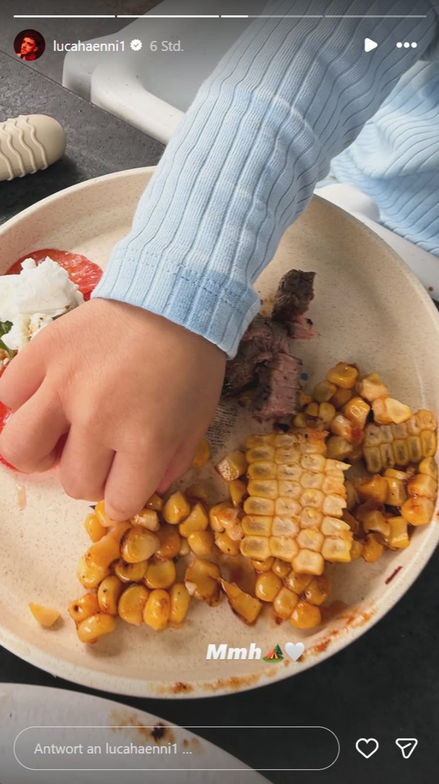 Ihrer Tochter scheint es offenbar zu schmecken.