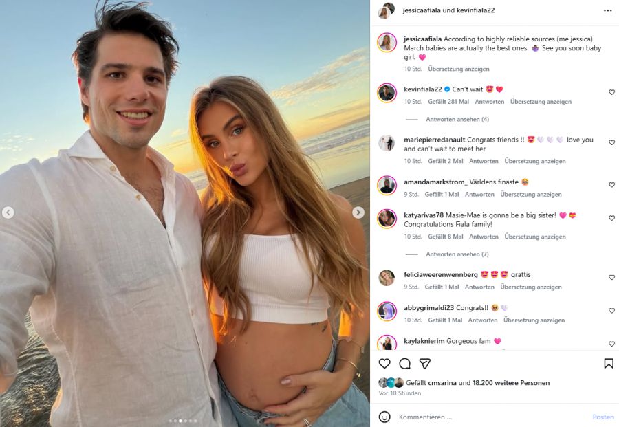 Kevin und Jessica sind seit 2014 ein Paar, 2022 heirateten sie.