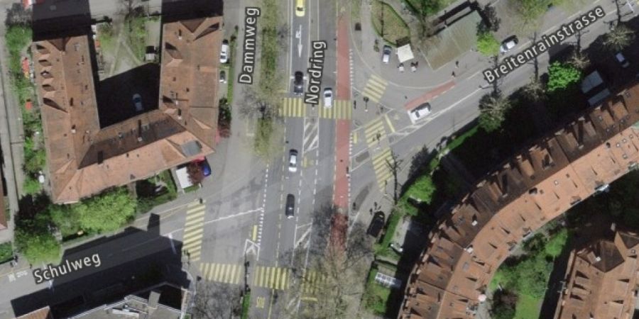 Die Kreuzung Nordring-Breitenrainstrasse zwischen den Stadtberner Quartieren Lorraine und Breitenrain soll grüner werden.