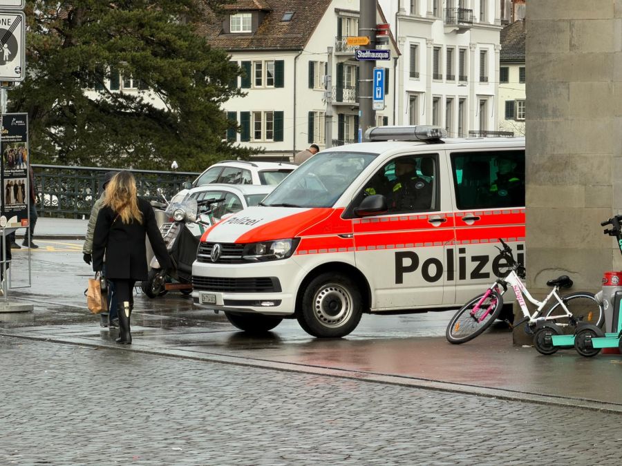 Auch die Polizei war am Gedenk-Anlass präsent.