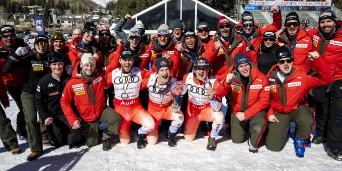 Das Schweizer Abfahrtsteam um Marco Odermatt lässt die Konkurrenz in dieser Saison alt aussehen. Marco Odermatt