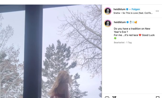 Heidi Klum posiert in Unterwäsche auf Instagram. Heidi Klum