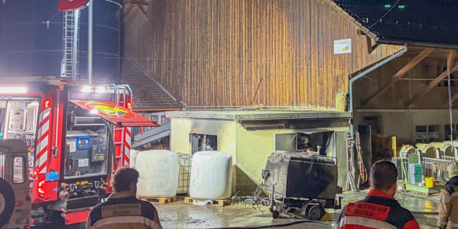 Der Brand brach im Anbau der Scheune aus.