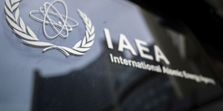 ARCHIV - Das Logo der Internationalen Atomenergiebehörde. Foto: Michael Gruber/AP/dpa